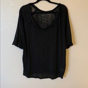 Free People Black Tee